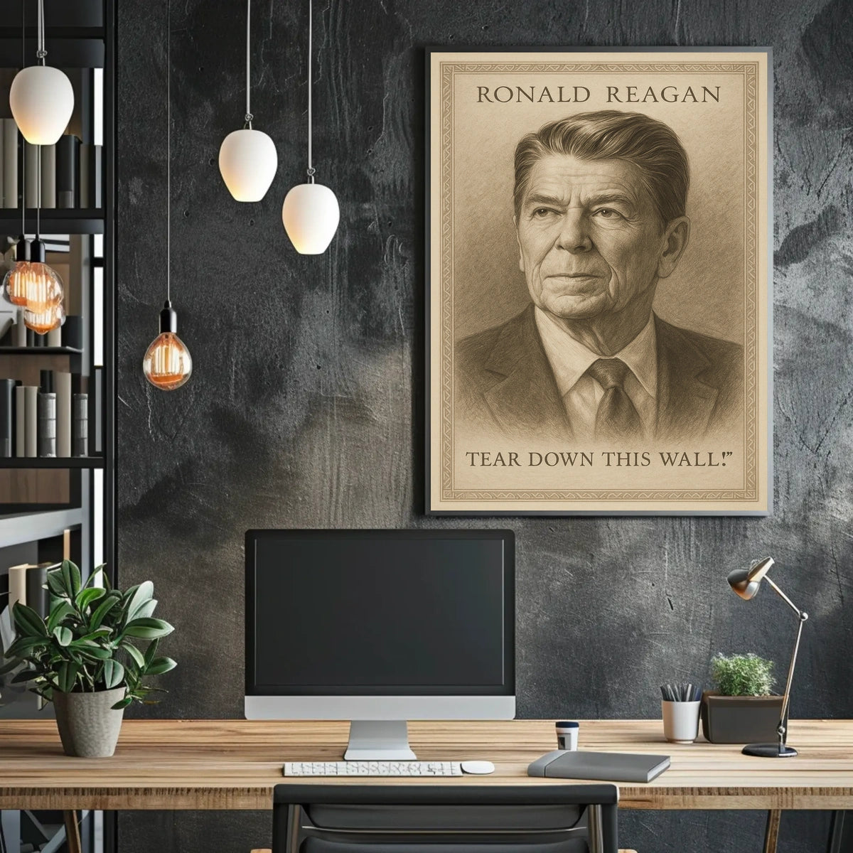 Ronald Reagan Tear Down This Wall Poster
