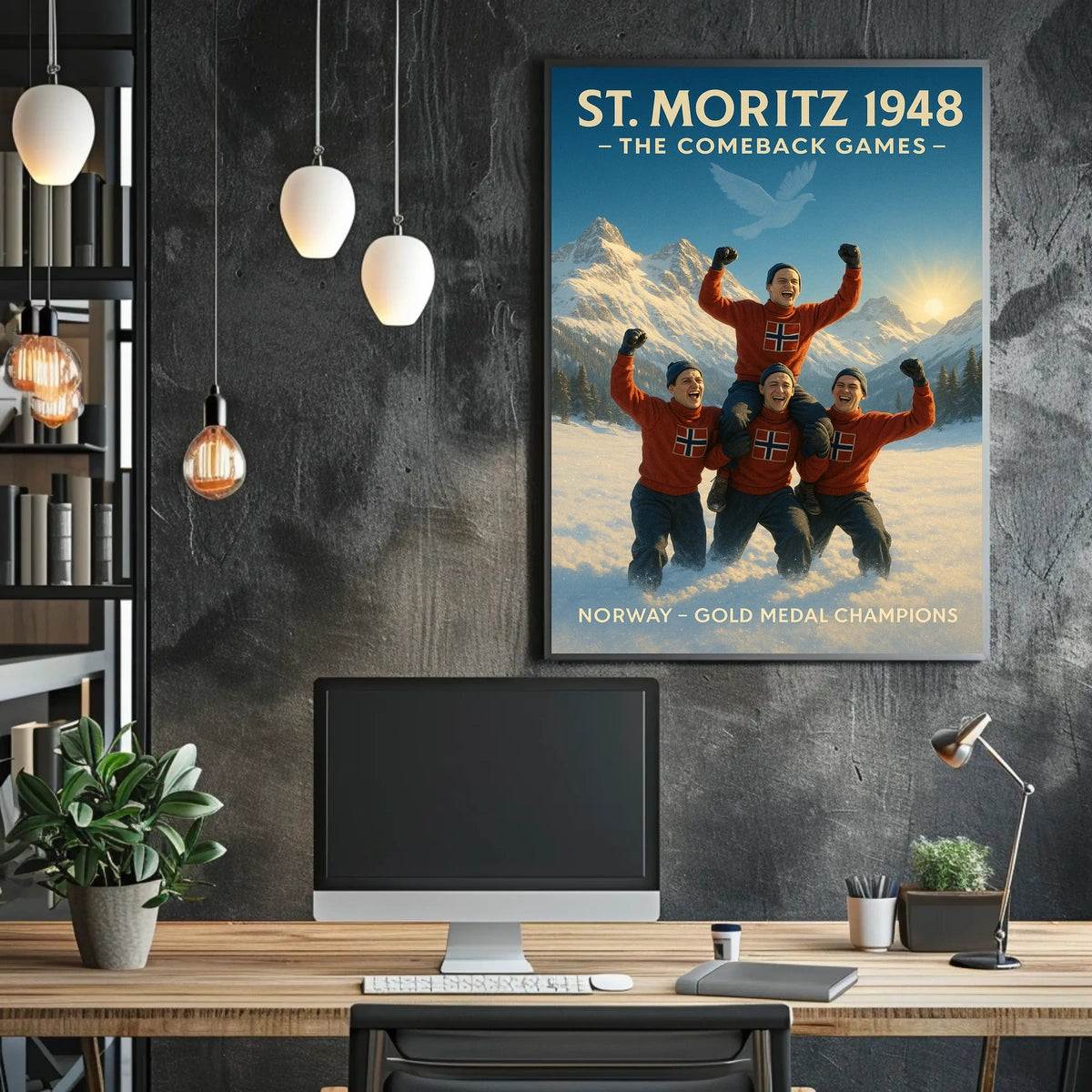 St. Moritz 1948 The Comeback Games Poster