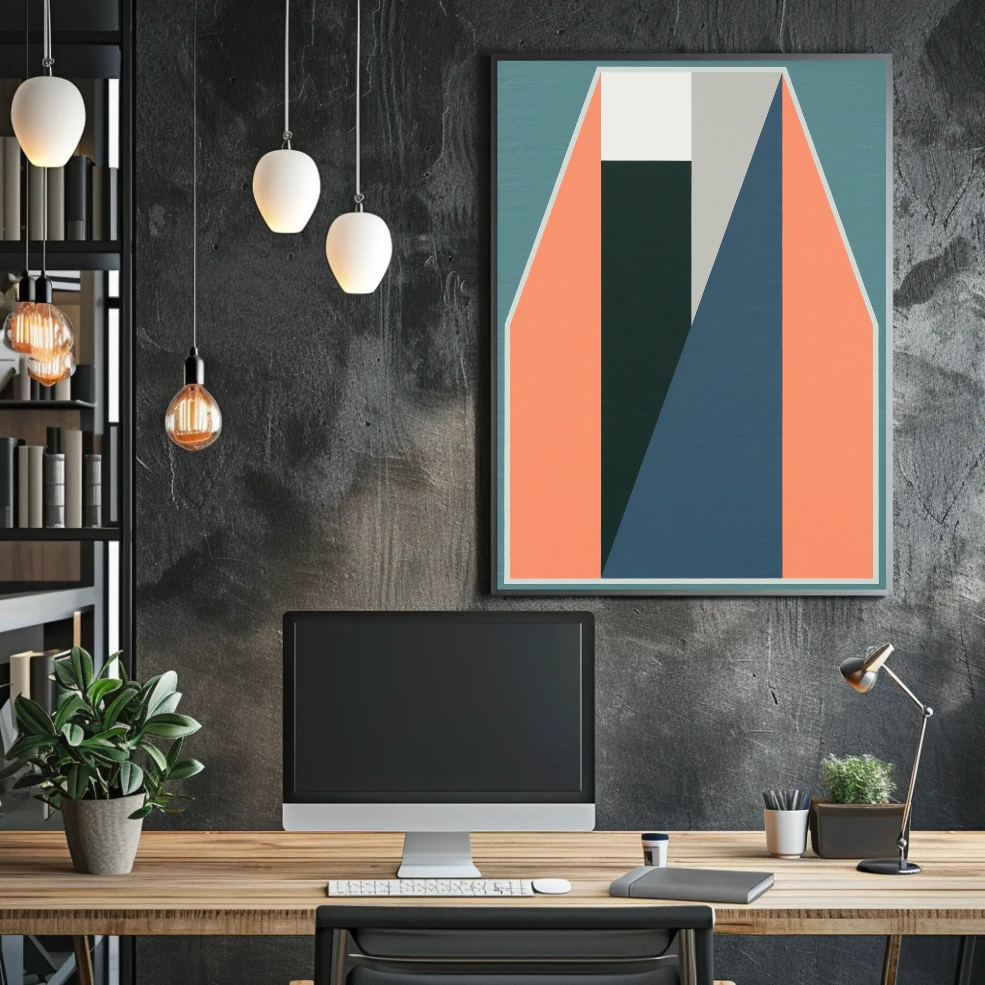 Geometric Abstraction Poster Modern Minimalist Print
