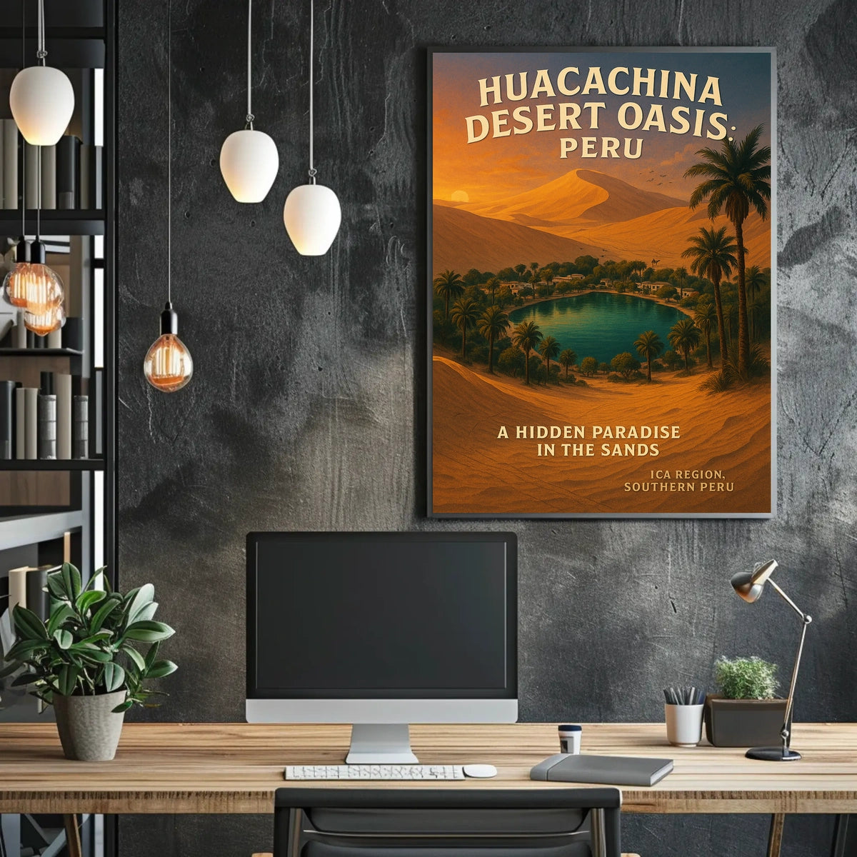 Huacachina Desert Oasis Peru Poster