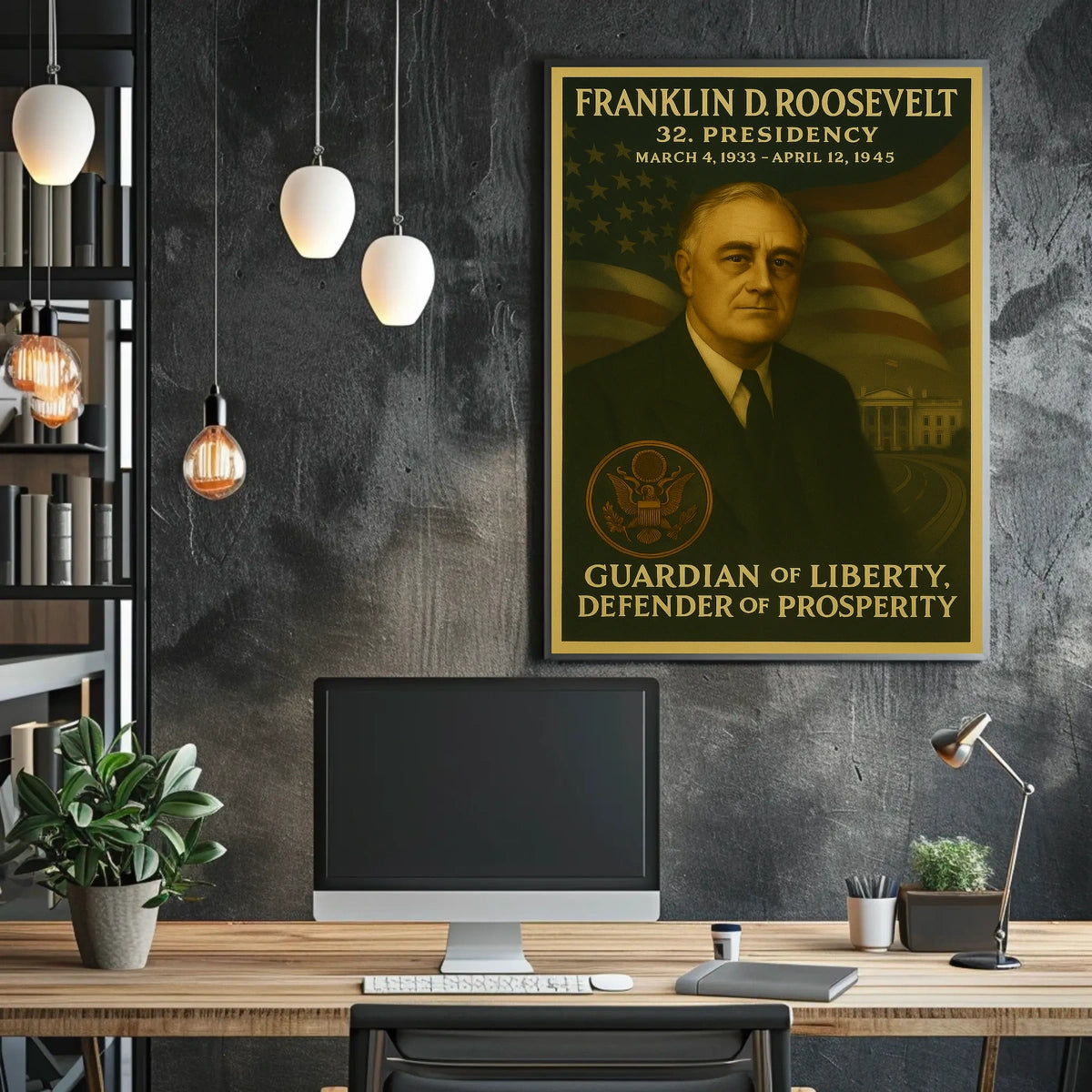 Franklin D. Roosevelt: The Legacy of a Great Presidency Historical Poster