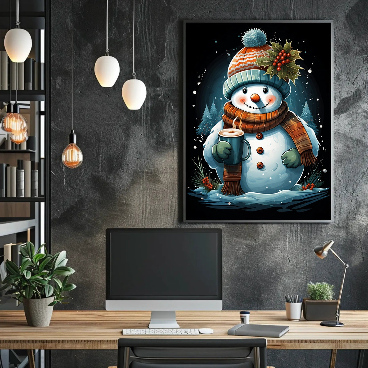 Winter Wonderland Snowman Poster