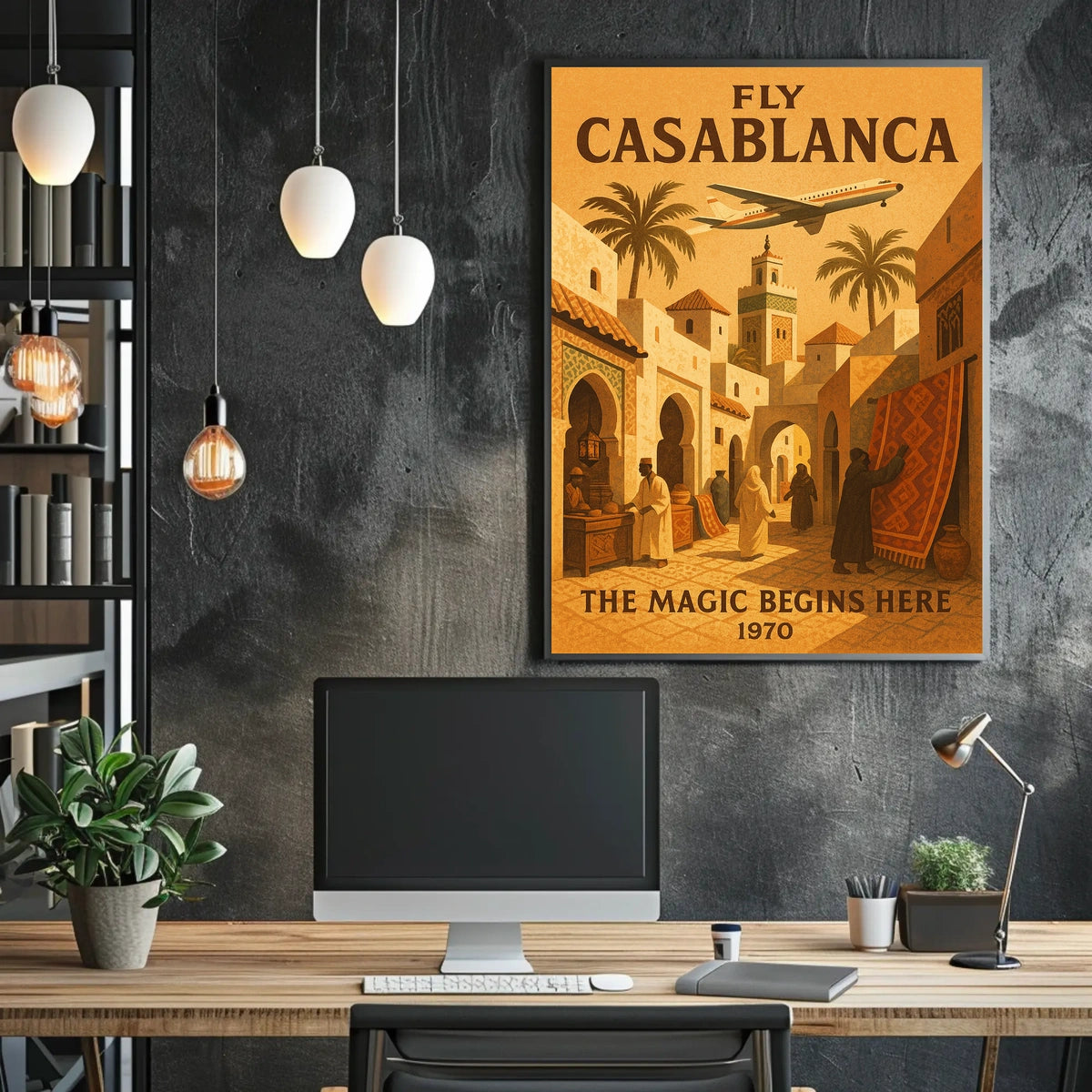Fly Casablanca The Magic Begins Here Poster