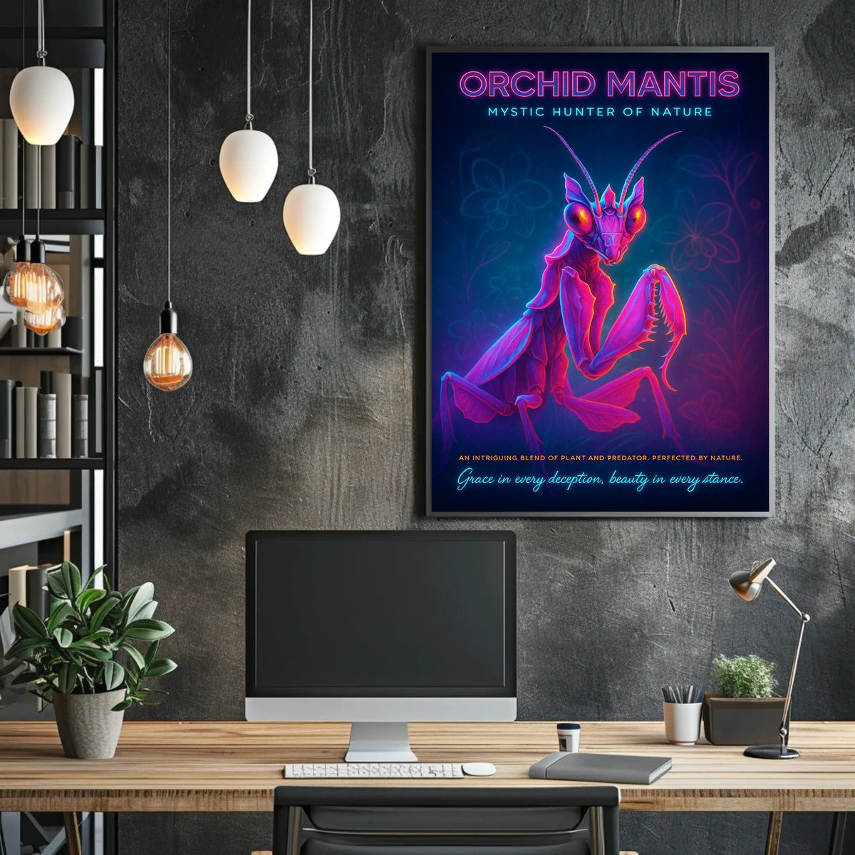 Orchid Mantis Mystic Hunter of Nature Poster