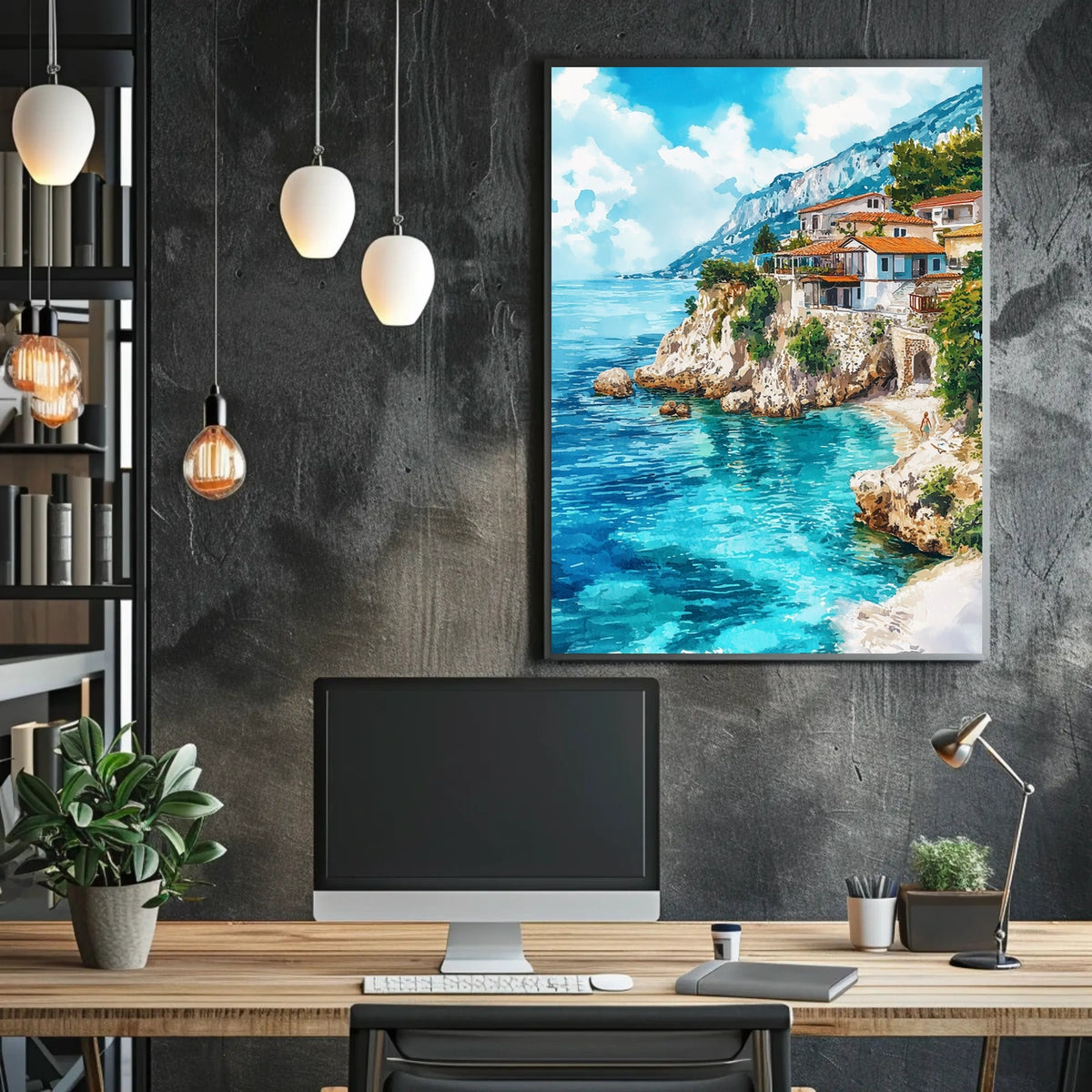 Albania Albanian Riviera Coastal View Poster