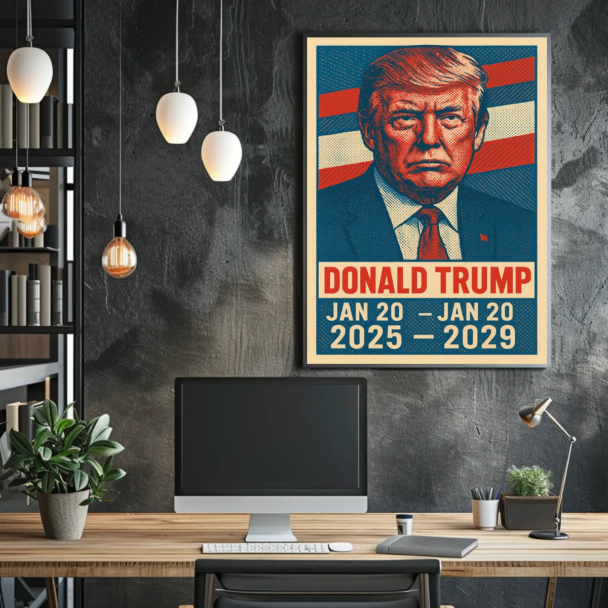 Donald Trump Presidential Term Patriotic Pop Art Poster