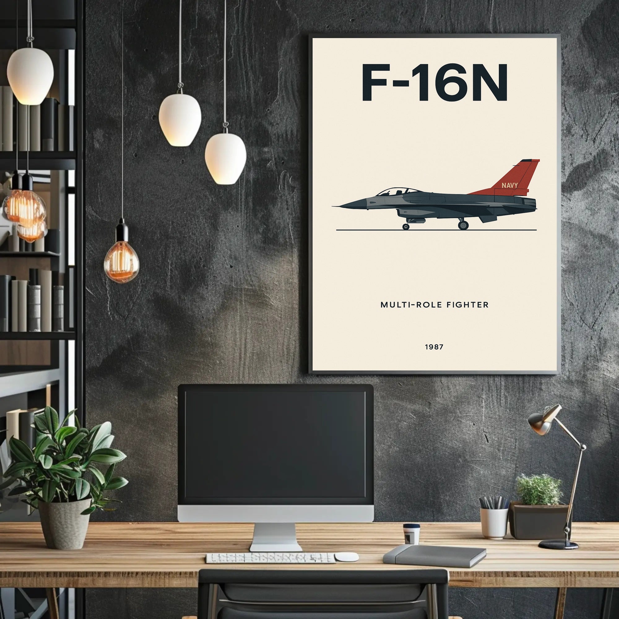 F-16N Fighter Jet Military Recruitment Poster PosterGoat