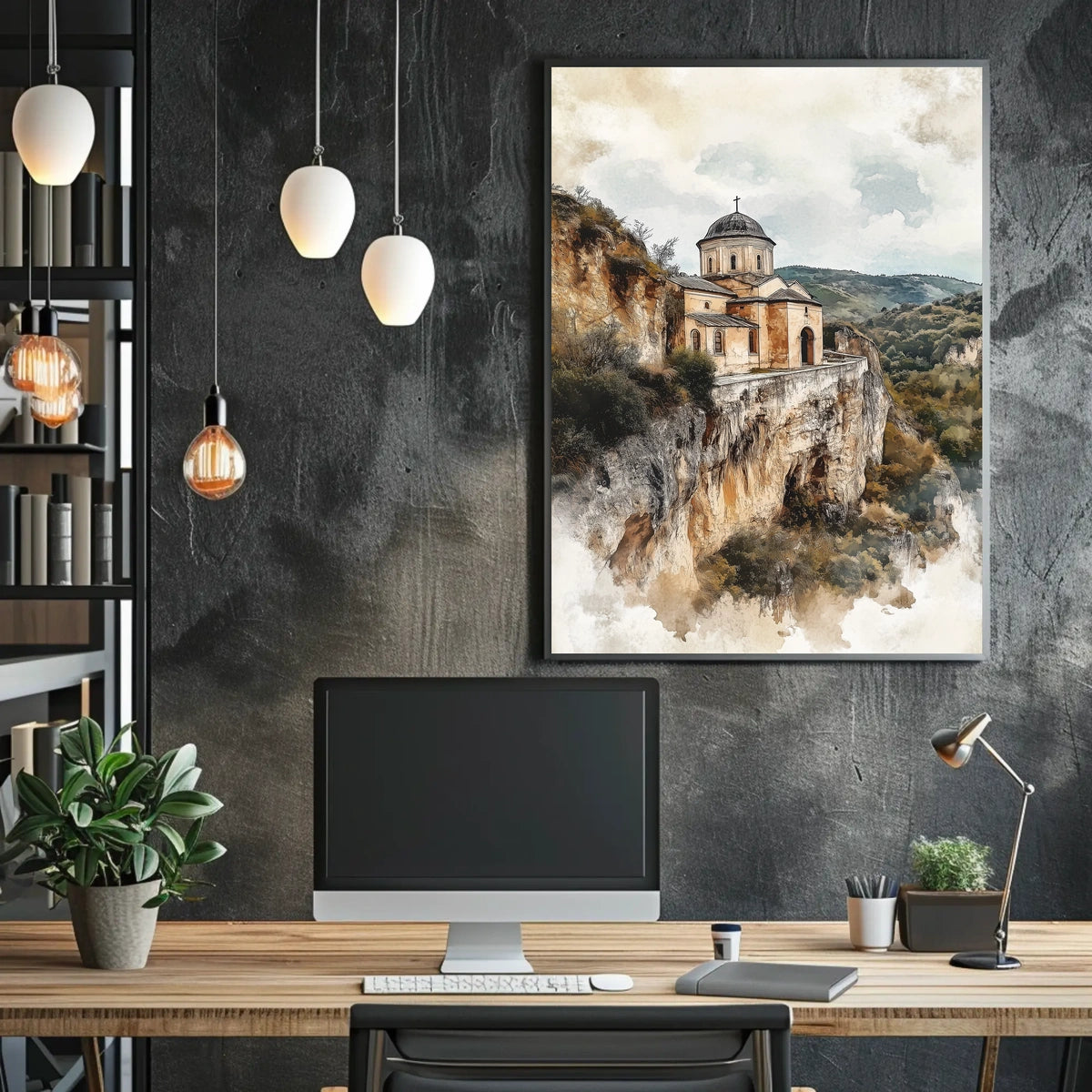 Moldova Orheiul Vechi Monastery Landscape View Poster