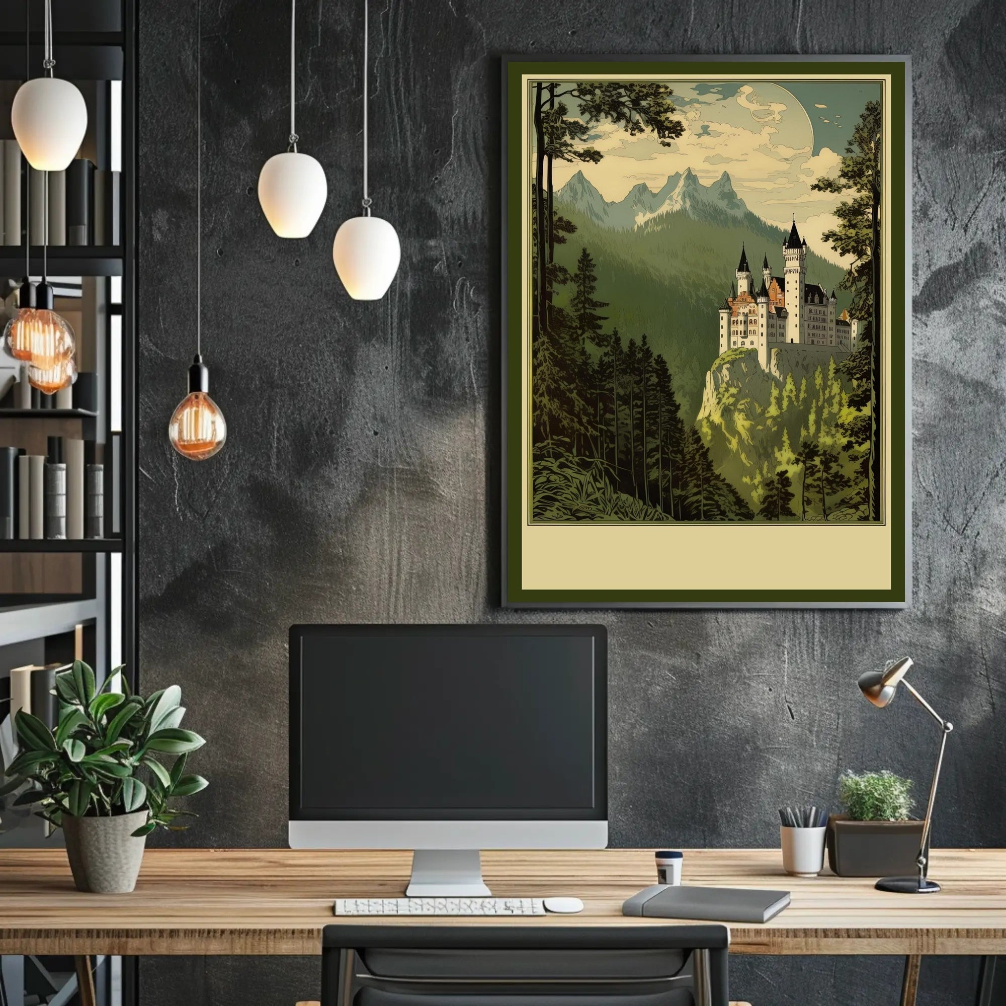 Enchanted Castle in the Mountains Poster