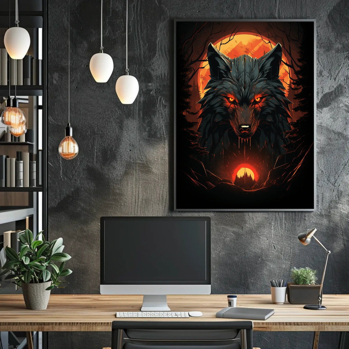 The Enigmatic Wolf At Dusk Poster