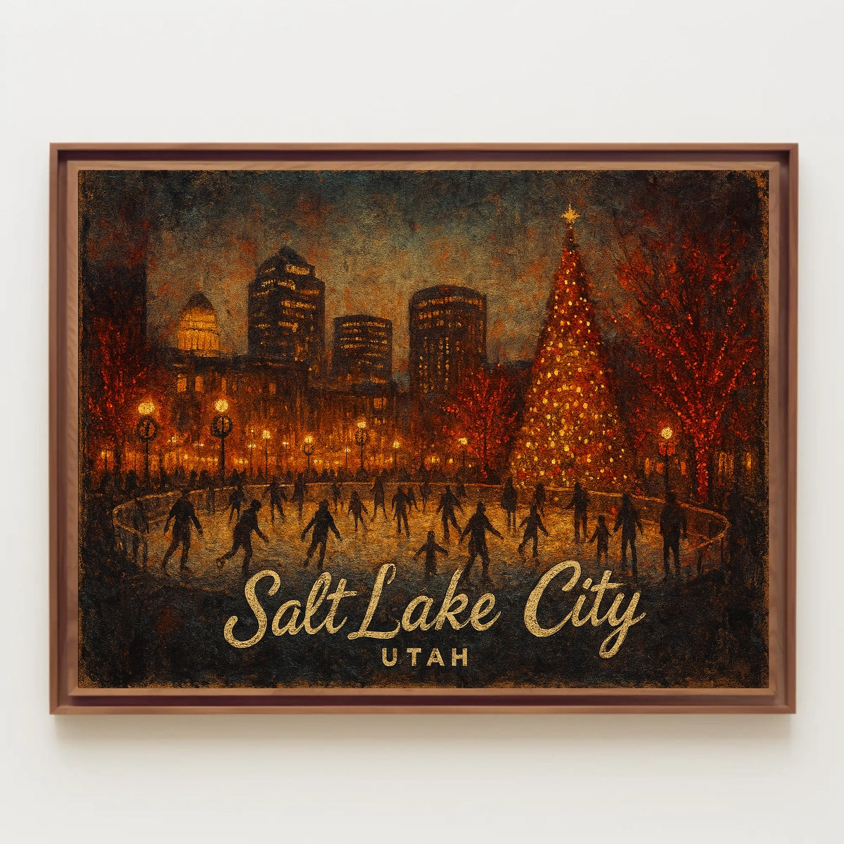 Salt Lake City Winter Wonderland Poster