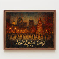 Salt Lake City Winter Wonderland Poster