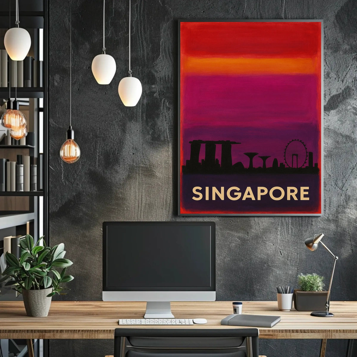 Singapore Skyline Poster