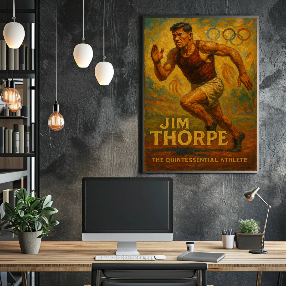 Jim Thorpe Icon of Athletic Excellence Poster