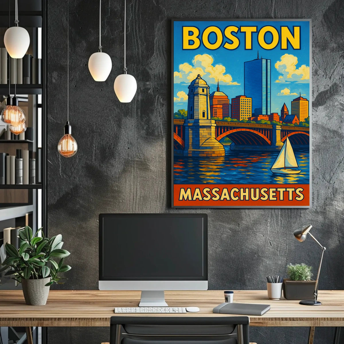 Boston Skyline Poster