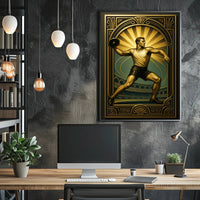 Art Deco Athlete Poster
