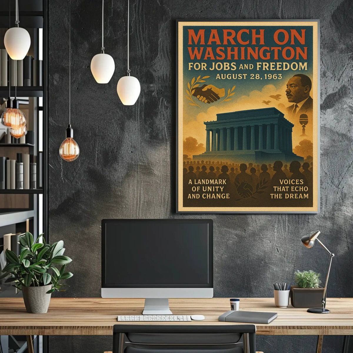 Historic March on Washington Vintage Poster Art