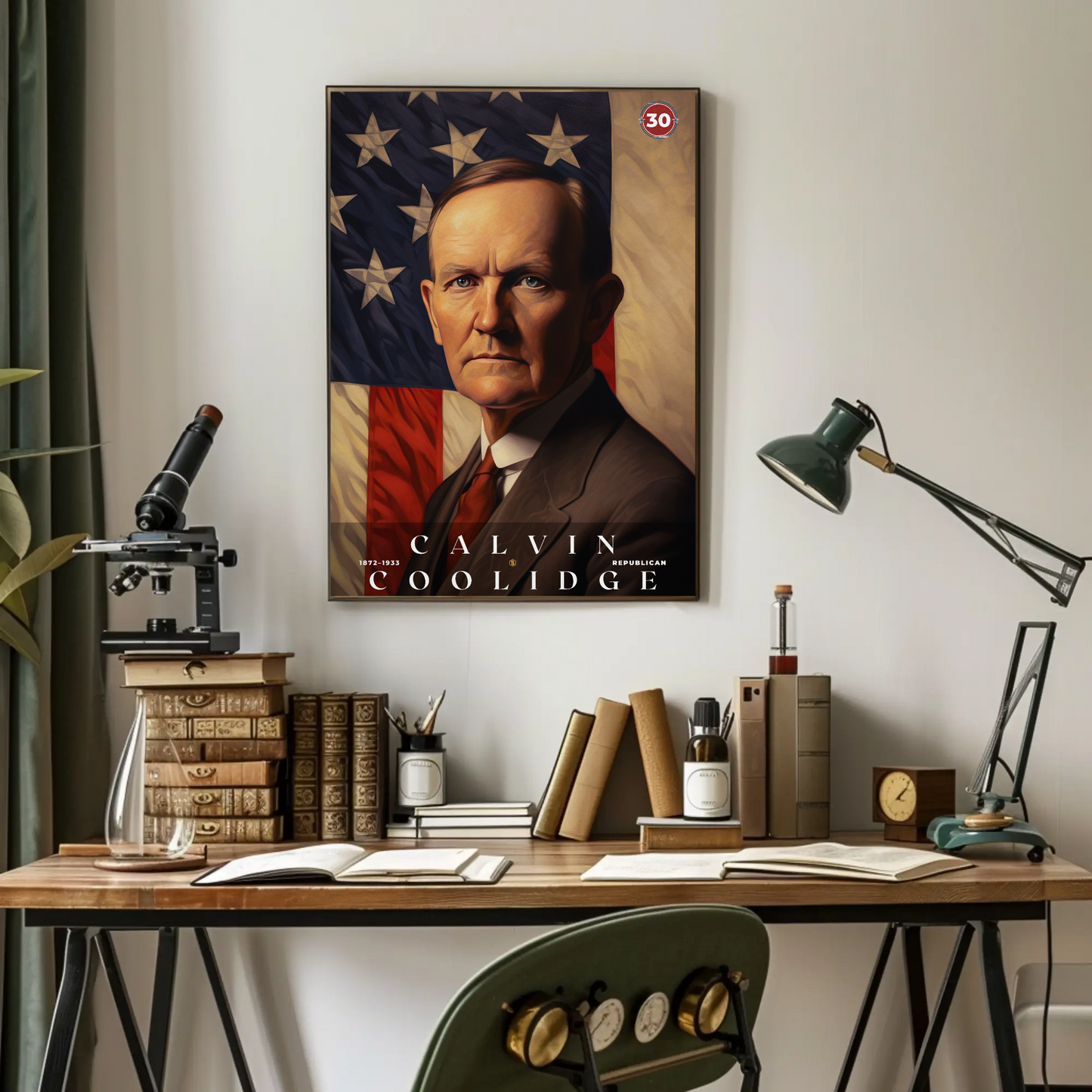 Calvin Coolidge 30th President Of The United States Portrait