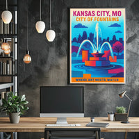 Kansas City City of Fountains Poster