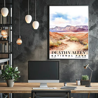 Death Valley Watercolor Wall Art Poster