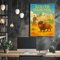 South Dakota Wonders Scenic Collector Poster