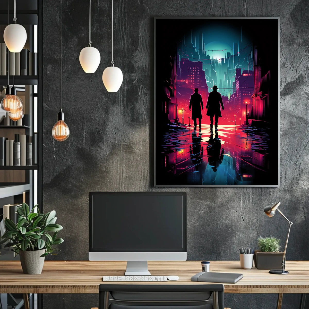 Neon Noir Cityscape Poster