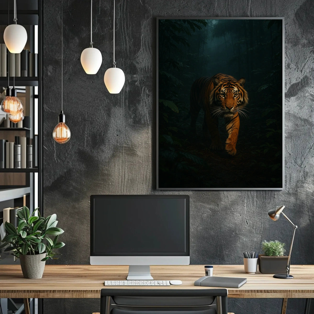 Majestic Tiger in the Jungle Poster