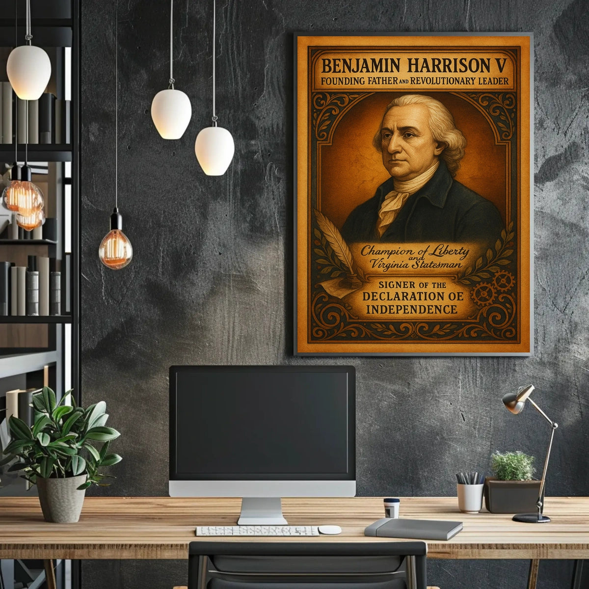 Benjamin Harrison V Founding Father Poster
