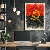 Angolan Flag Art Poster