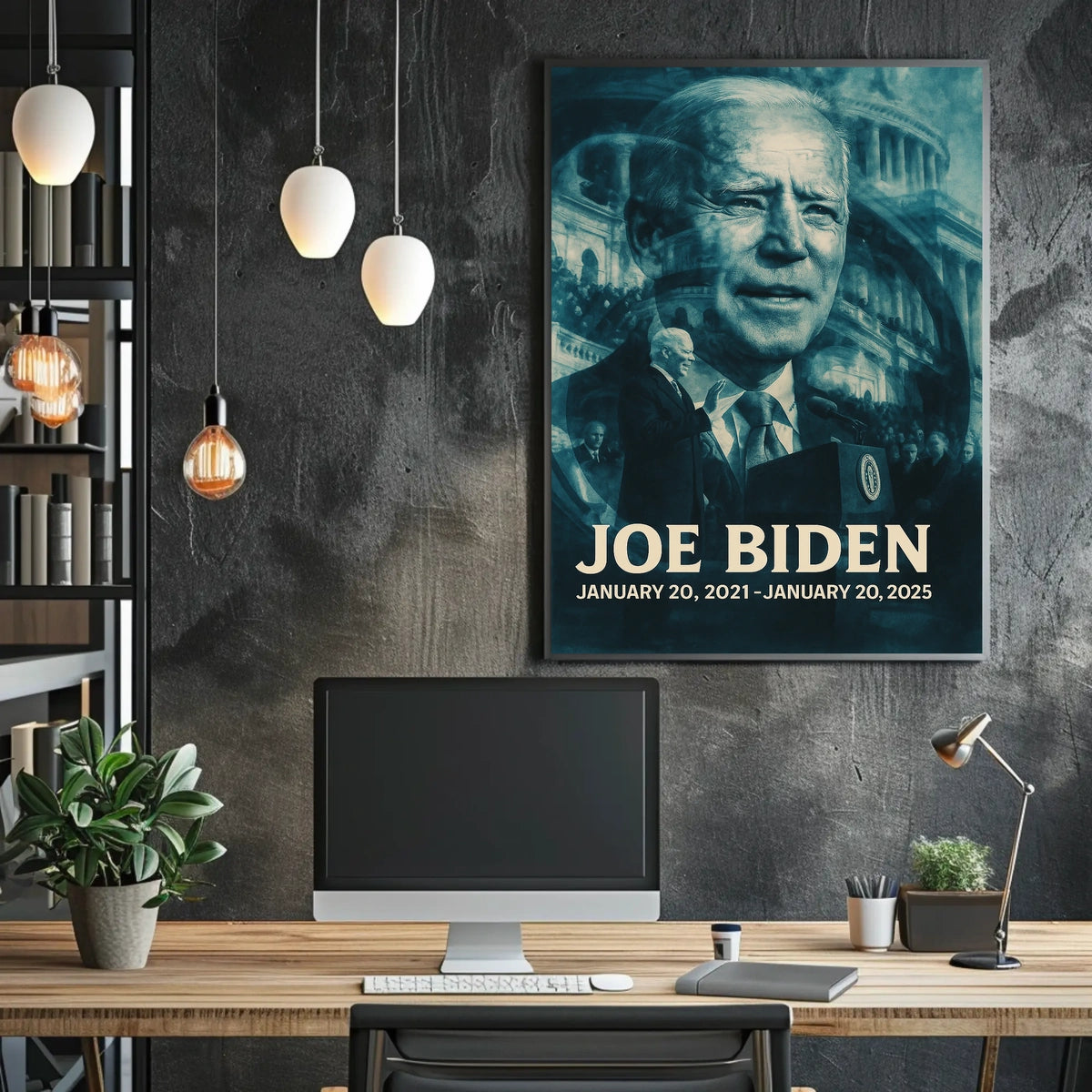 Joe Biden 46th President of the United States Double Exposure Poster