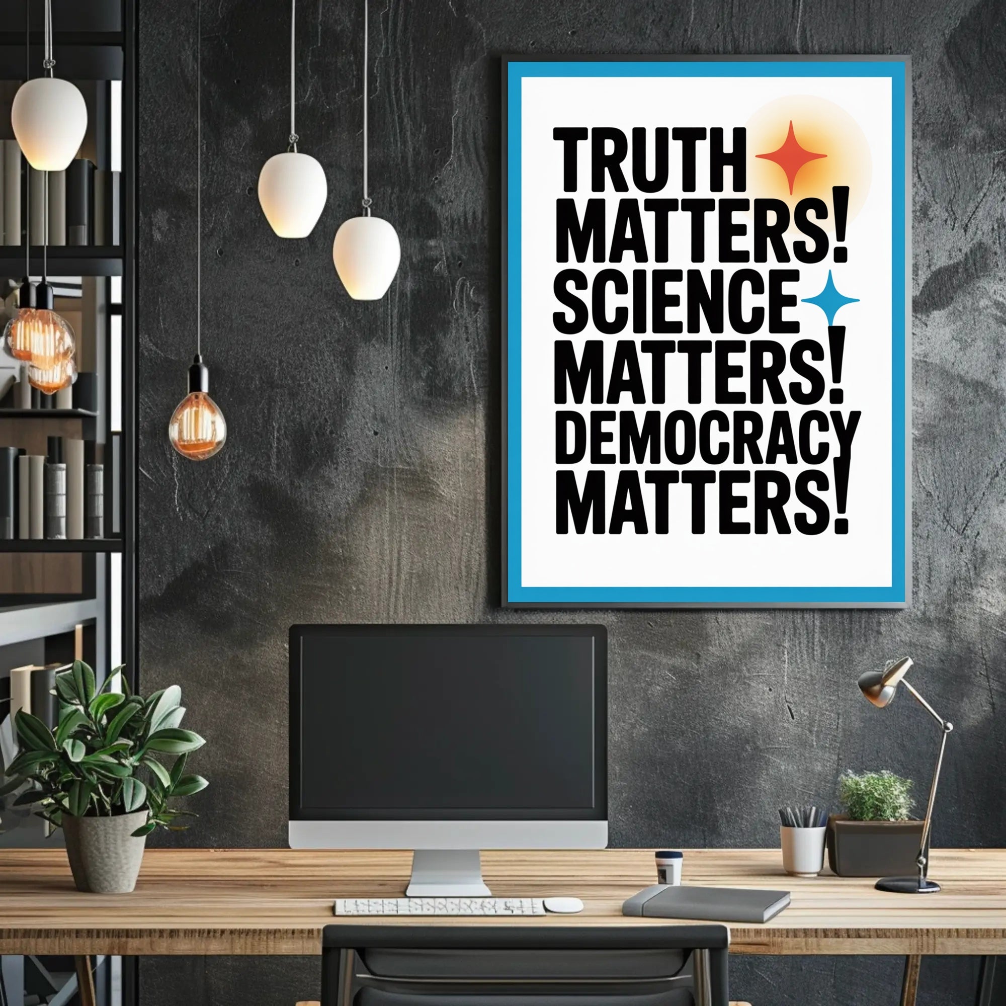 Truth Science Democracy Matters Political or Propaganda Poster