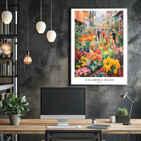 Colombia Road Flower Market Scene Urban or Cityscape Poster PosterGoat