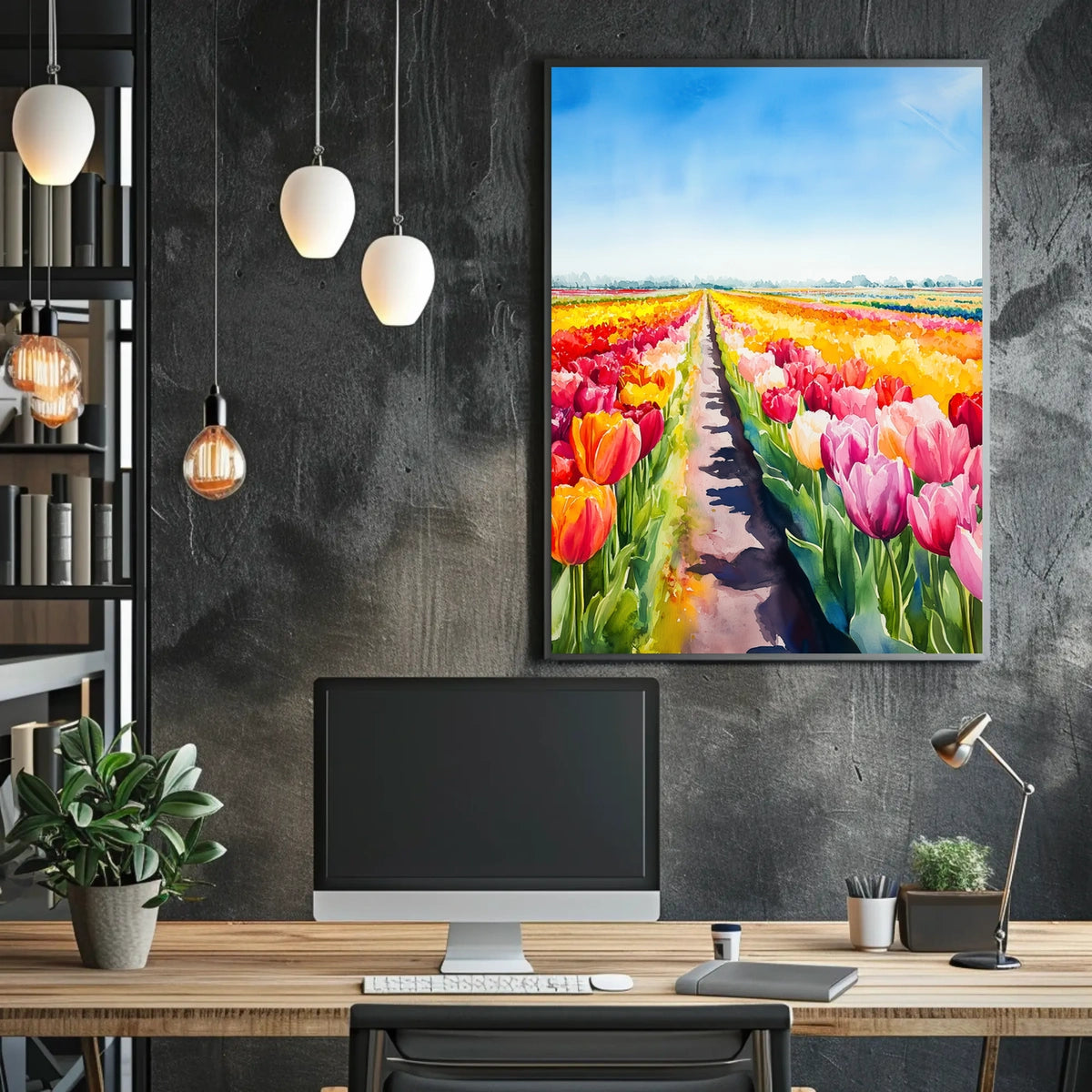 Netherlands Keukenhof Gardens Tulip Fields Poster