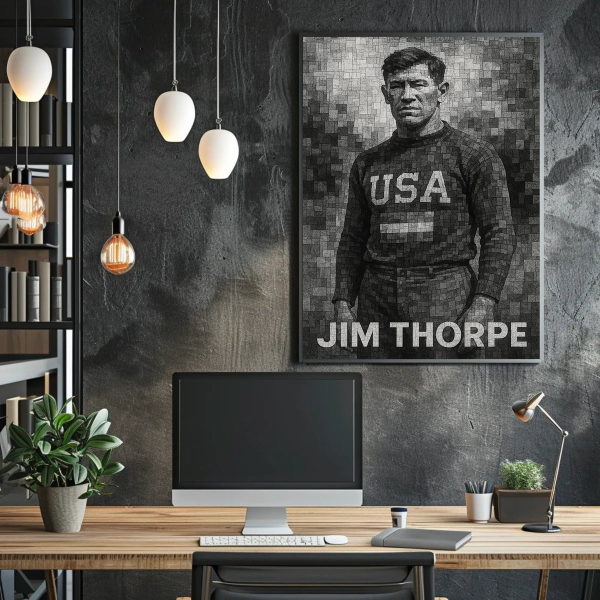 Jim Thorpe Athletic Icon Poster