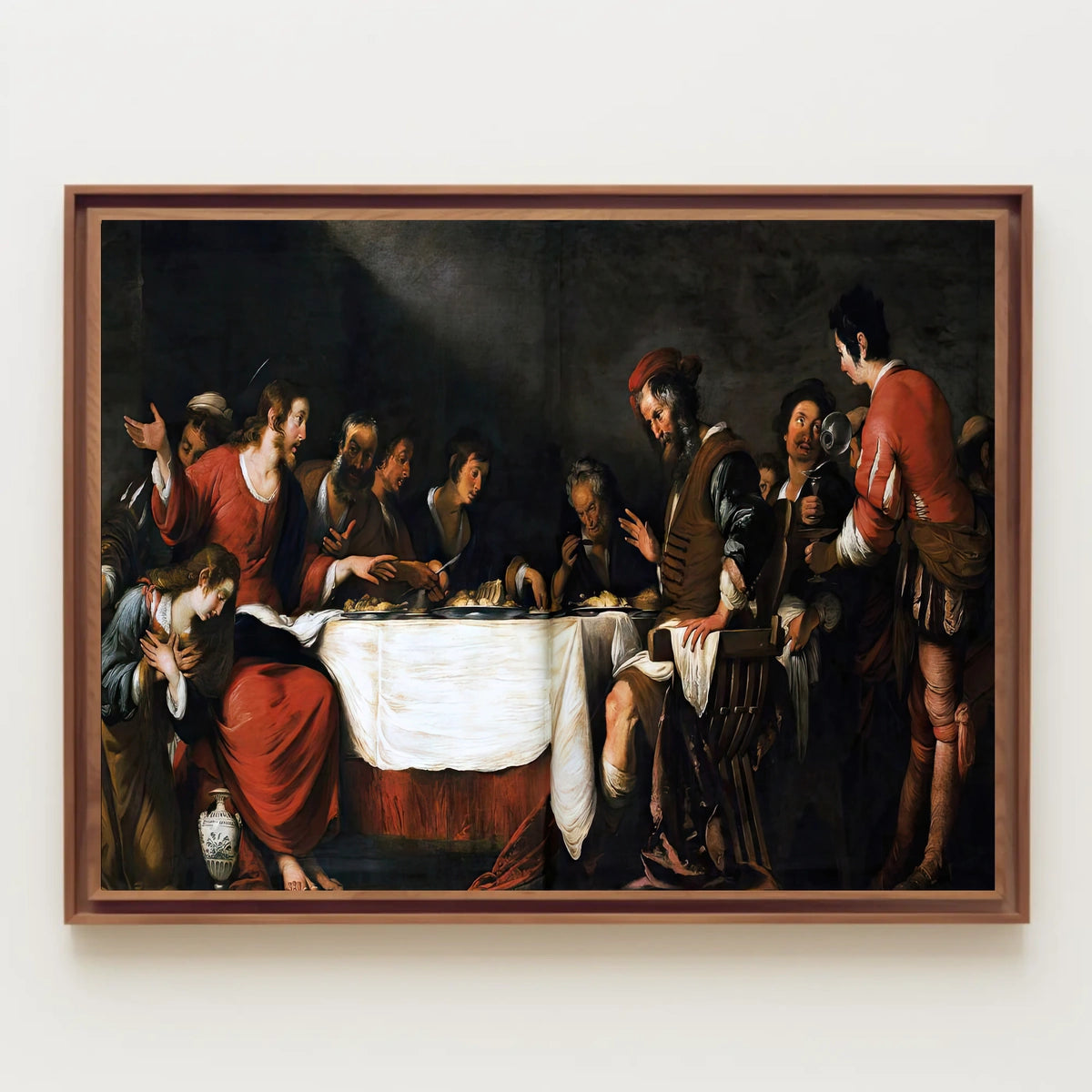 Renaissance Biblical Scene Dramatic Chiaroscuro Artistic Poster