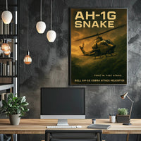 Bell AH-1G Cobra Helicopter Military Recruitment Poster