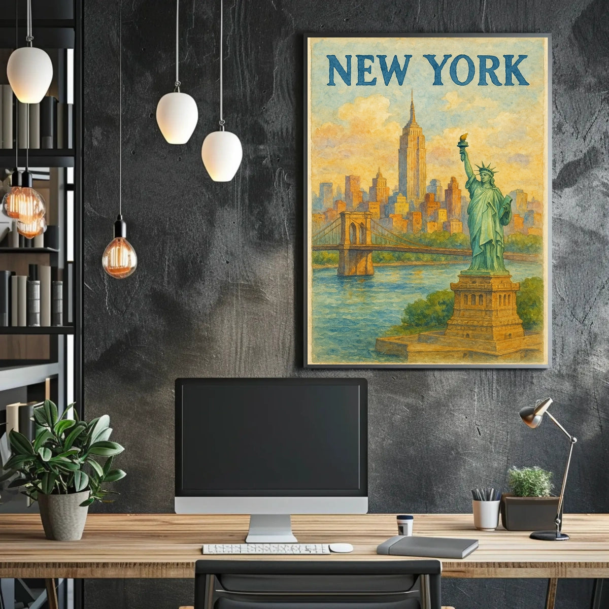 New York City Landmarks Poster