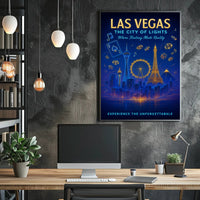 Las Vegas Neon Nightlife Urban Cityscape Poster
