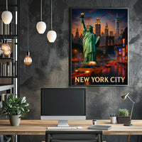 Statue of Liberty New York City Poster Classic Wall Art