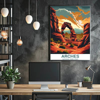 Delicate Arch Vibrant National Park Poster