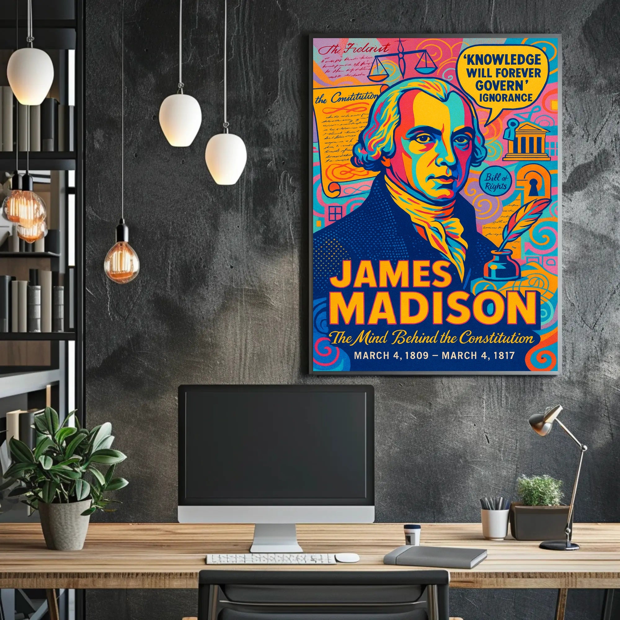 James Madison The Mind Behind the Constitution Poster PosterGoat