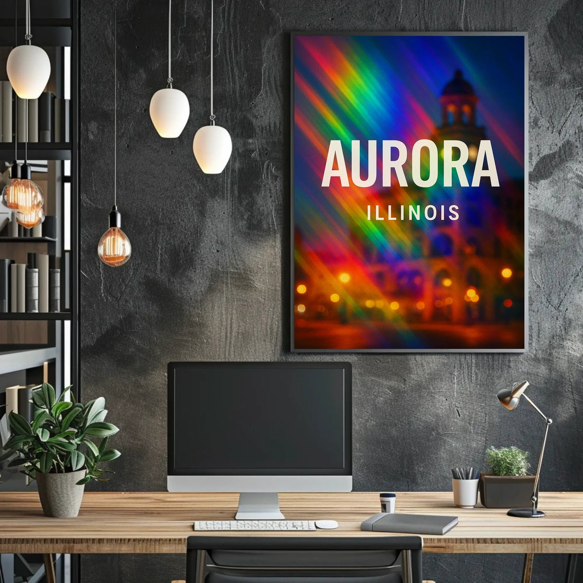 Aurora Illinois Scenic Wanderlust Photography Poster