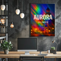 Aurora Illinois Scenic Wanderlust Photography Poster