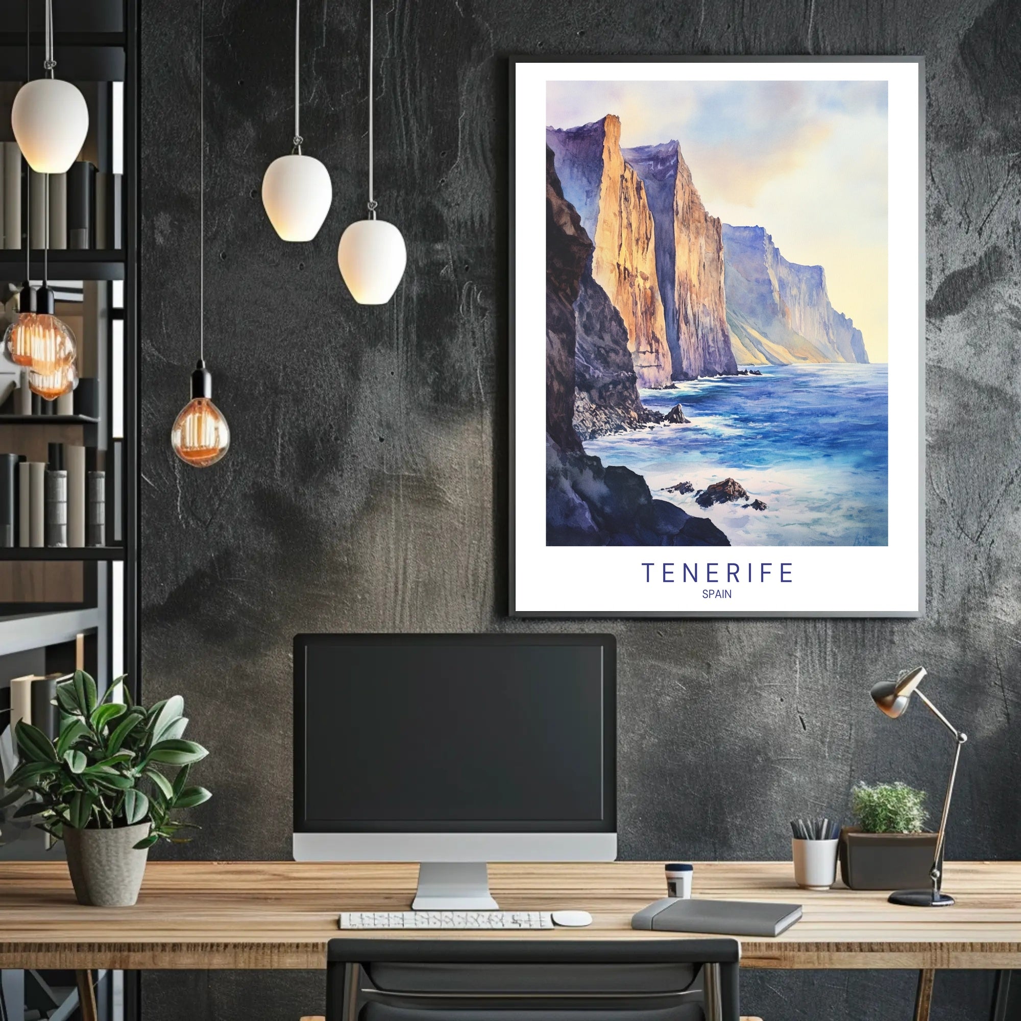 Majestic Cliffs of Tenerife Poster PosterGoat