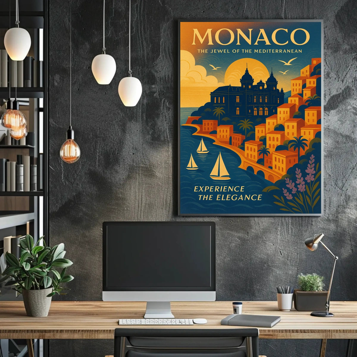 Monaco The Jewel of the Mediterranean Poster