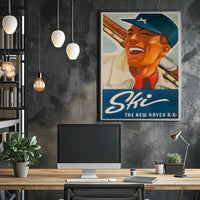 Vintage Ski and New Haven Travel Poster PosterGoat