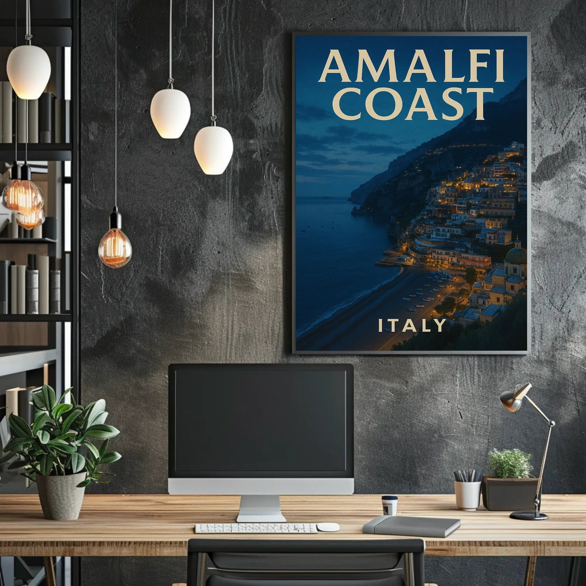 Amalfi Coast Italy Poster Wall Art 18x24 Inches Decor