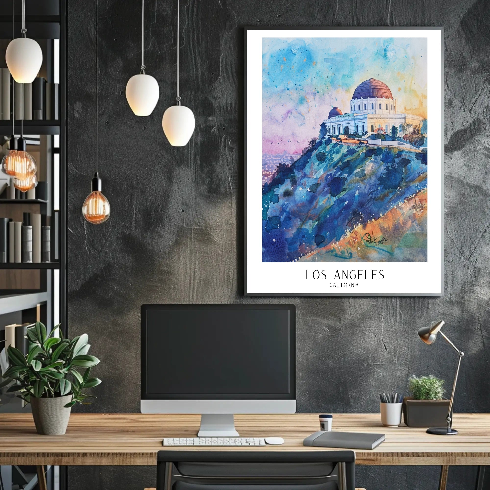Los Angeles Skyline Poster PosterGoat