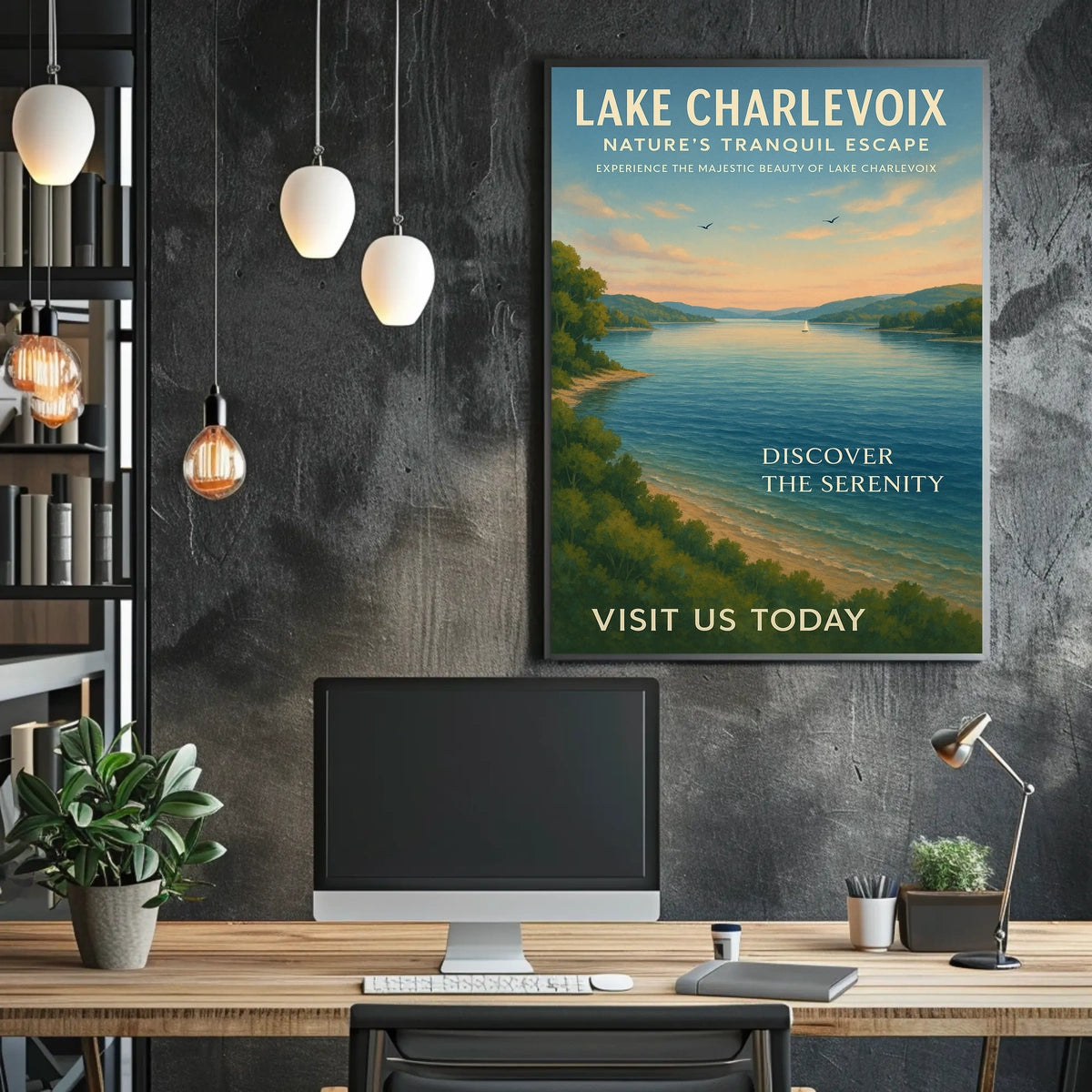 Lake Charlevoix NatureS Tranquil Poster