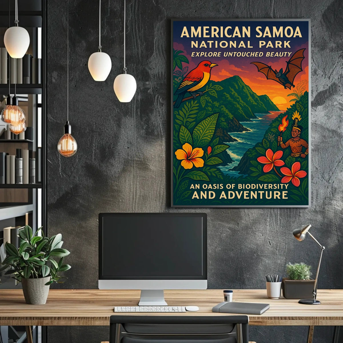 American Samoa National Park Poster: Awe-Inspiring Nature Scenery